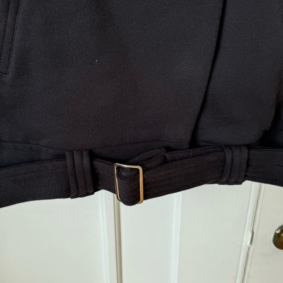 Anthropologie Community Aritzi Moto Bomber Jacket Sz S Organic Cotton Black - Picture 16 of 16